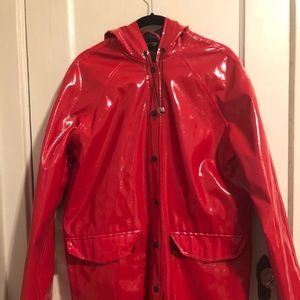 TopShop Red Rain Slicker